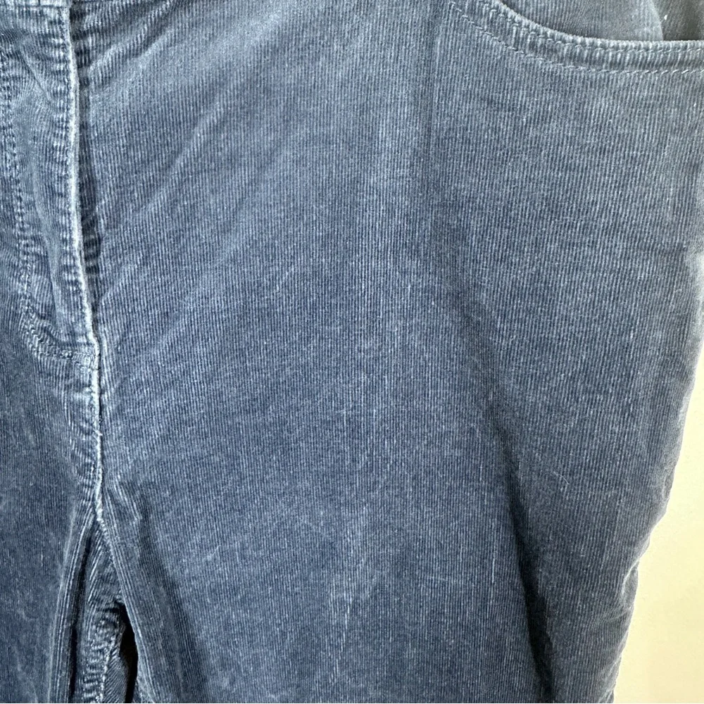 Chico's Navy Blue Corduroy Pants Size 1.5 10 Straight Leg This Wale